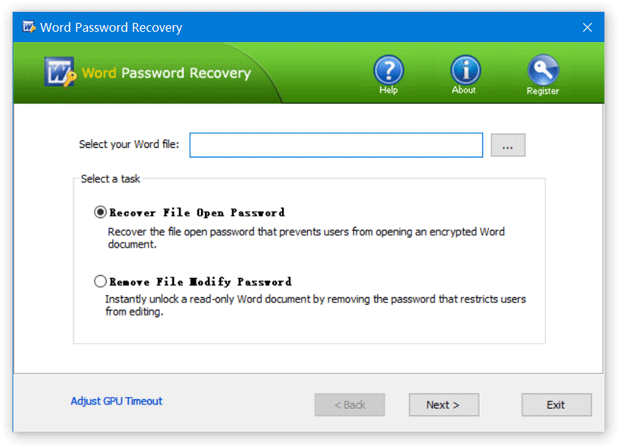 Top Password Word Password Recovery v2.30 Word文档密码恢复工具