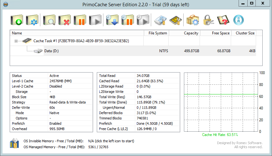 PrimoCache Server Edition v4.3.0 软件缓存解决方案