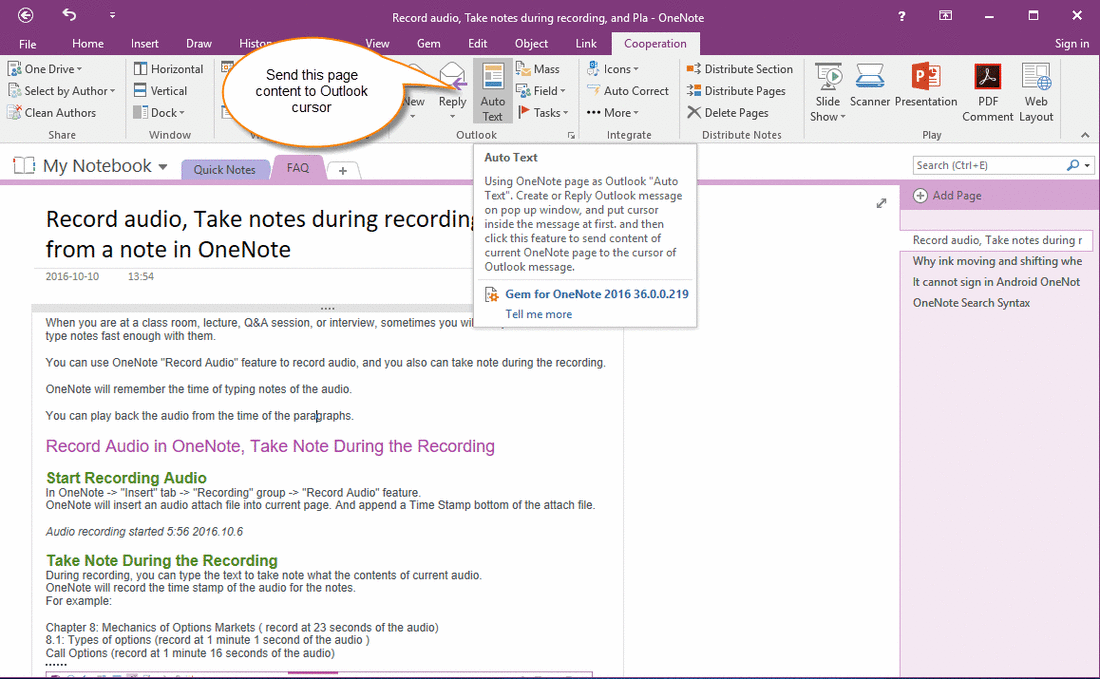 OneNoteGem Auto OneNote v3.8.0.35自动监控系统文件夹和文件插件