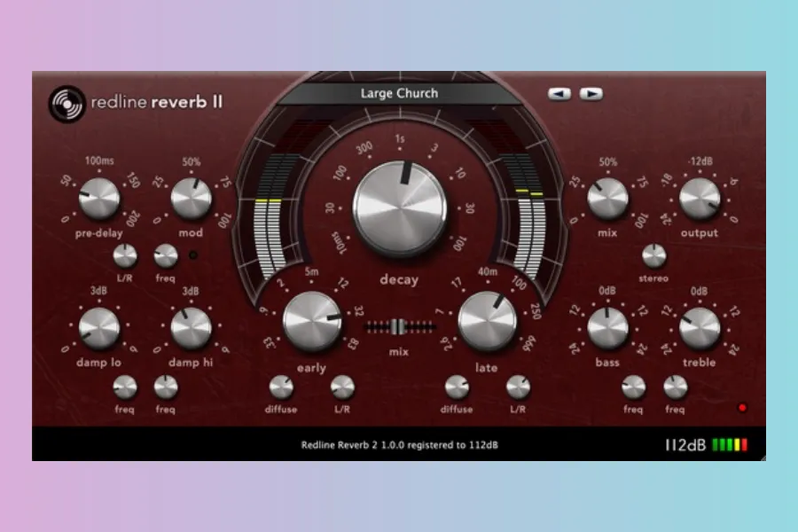 112dB Redline Reverb 2 v1.0.0 音乐混响插件