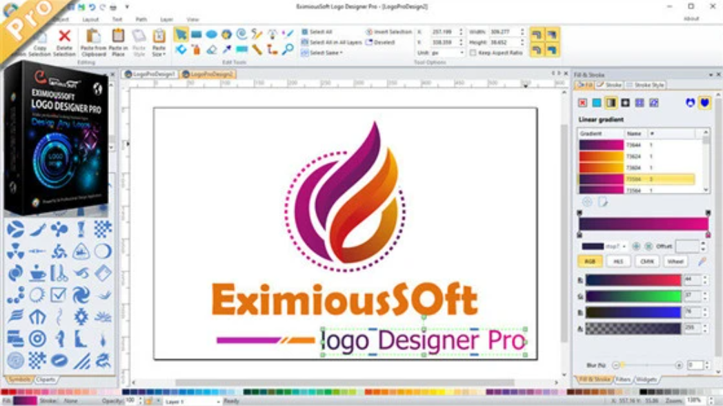 EximiousSoft Logo Designer Pro Portable v5.00 徽标设计软件