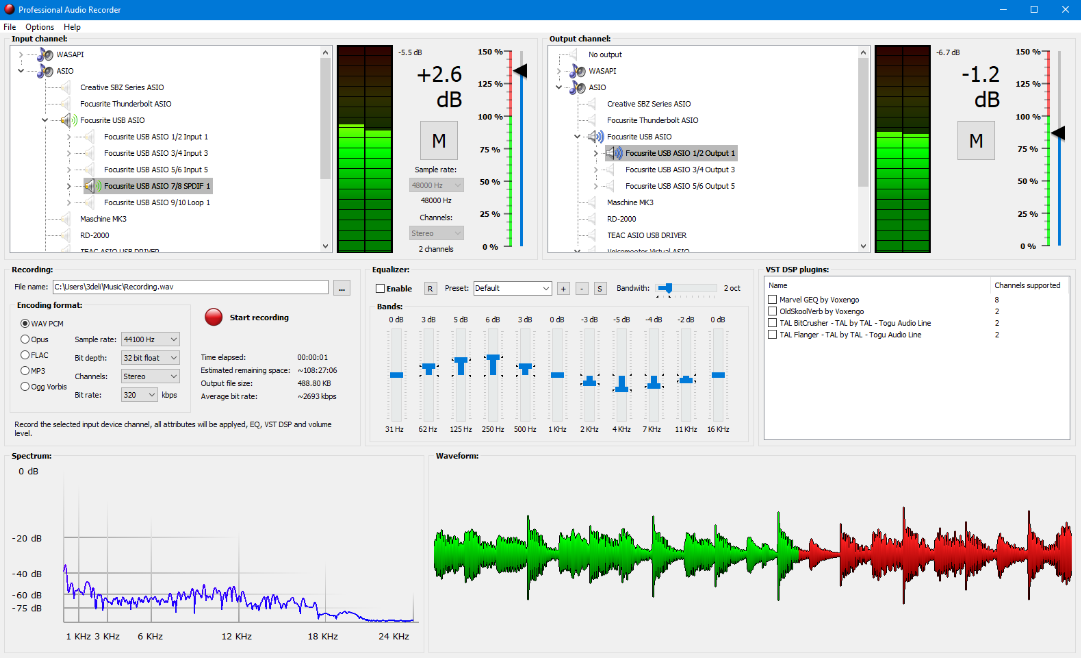 3delite Professional Audio Recorder v1.0.46.45 WASAPI和ASIO模式录音机