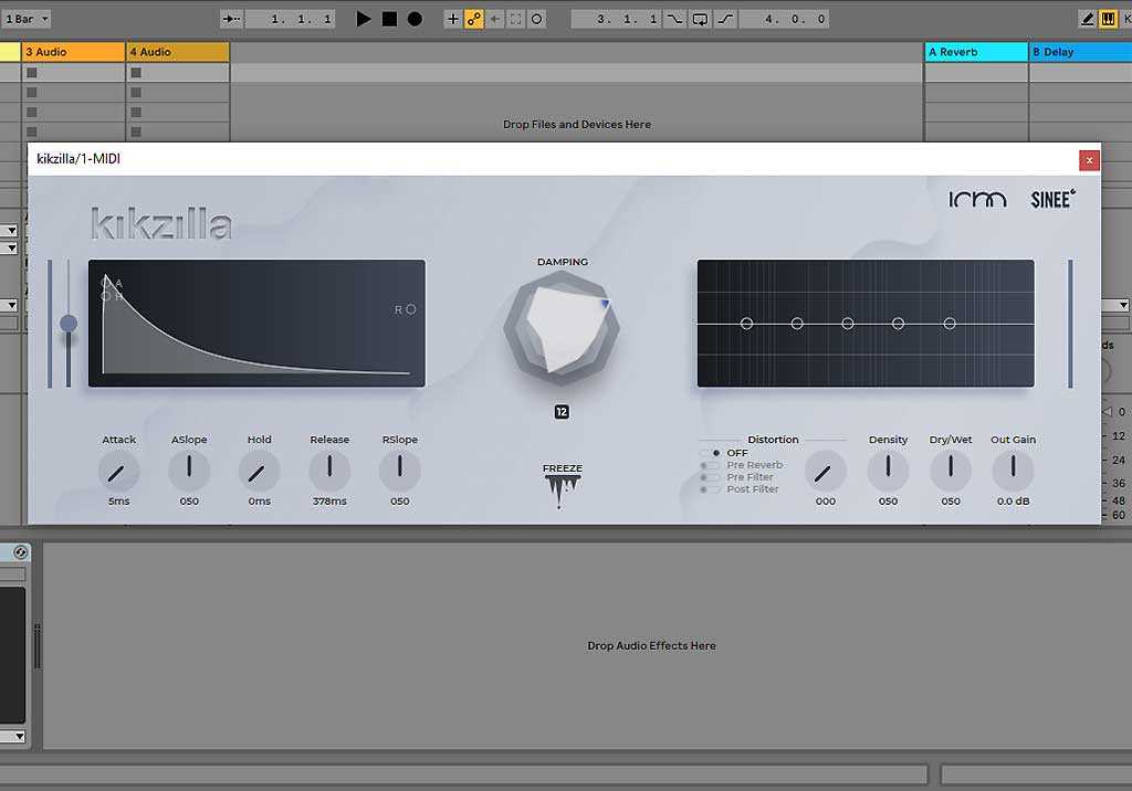 ISM Kikzilla v1.1.0 失真和均衡器滤波器插件