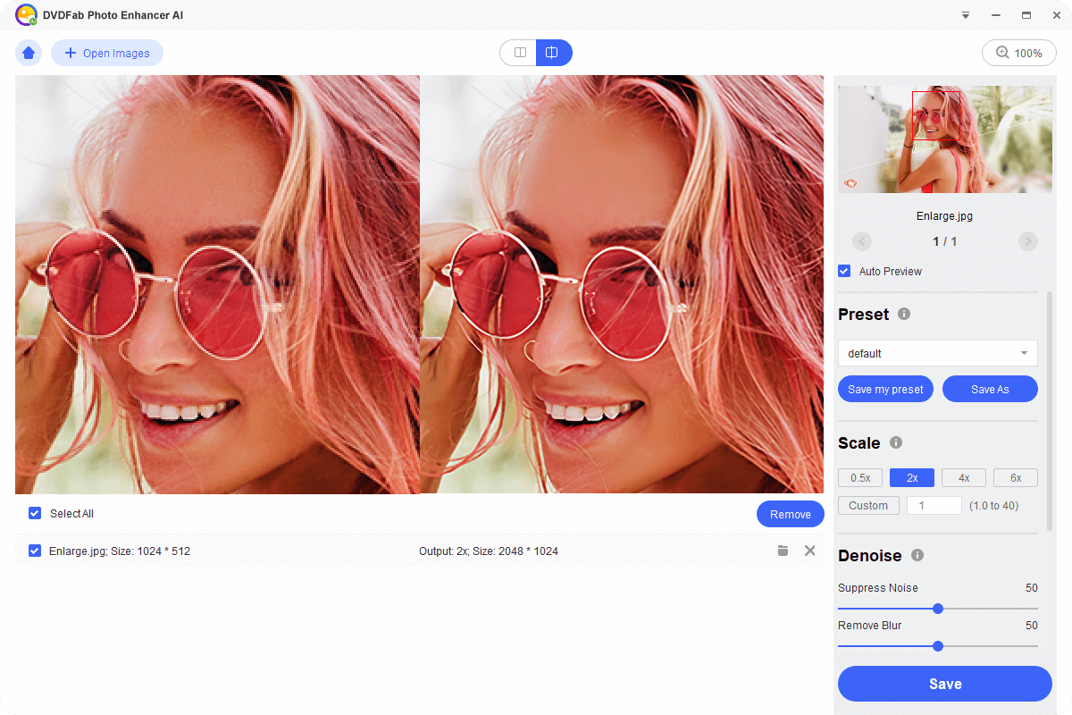 DVDFab Photo Enhancer AI v1.0.2.3 图片增强软件