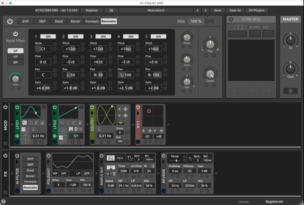 HY-Plugins HY-Filter4 v1.1.5 半模块化效果插件