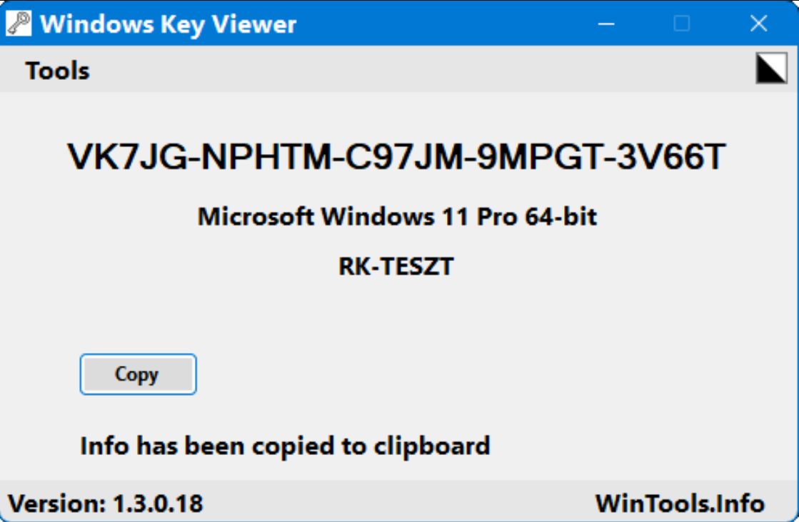 Windows Activation Key Viewer v1.2 Windows密钥查看器