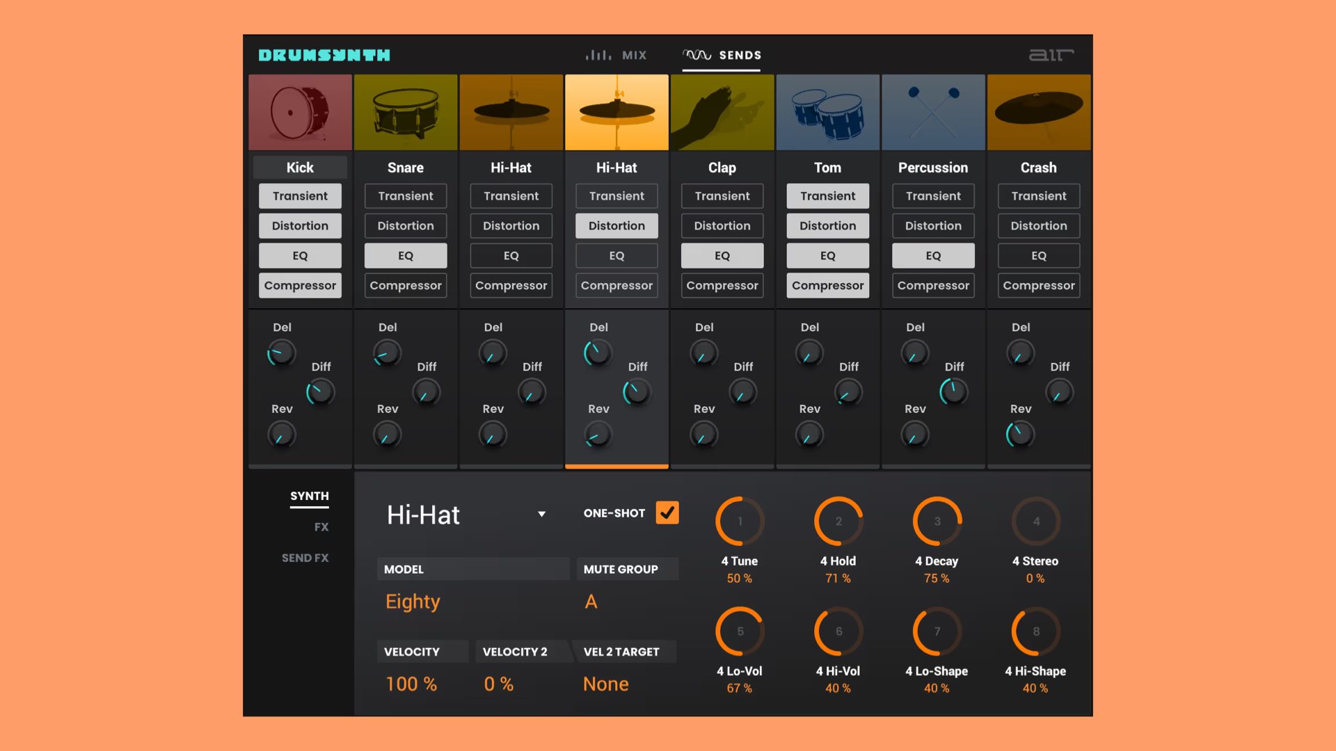 DrumSynth v1.0.0 鼓声音合成器插件