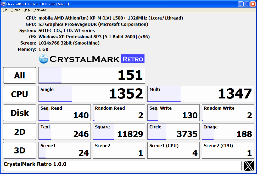 CrystalMark Retro v1.0.2 评估硬盘驱动器性能工具