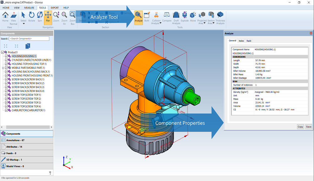 Geometric Glovius Pro v6.1.0.287 3D CAD查看器