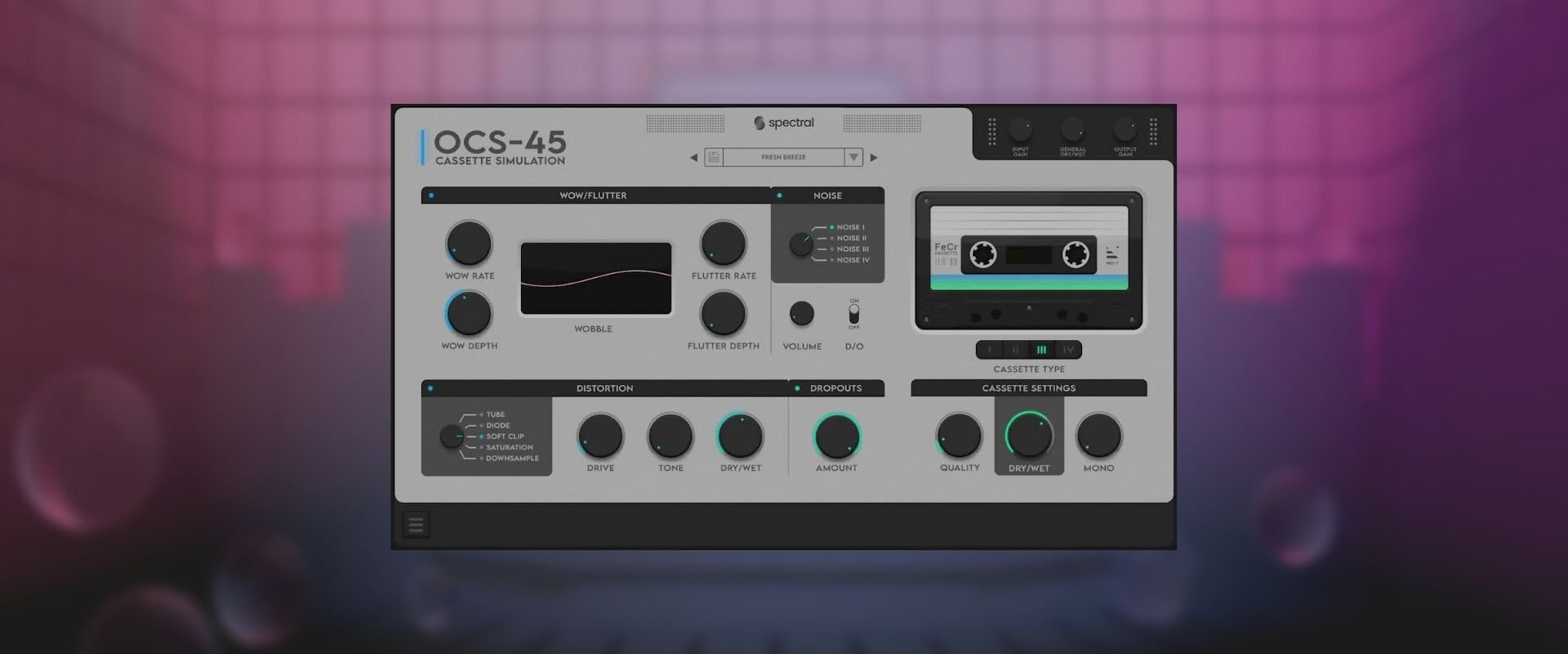 Spectral Plugins OCS-45 v1.1.4 盒式磁带效果插件