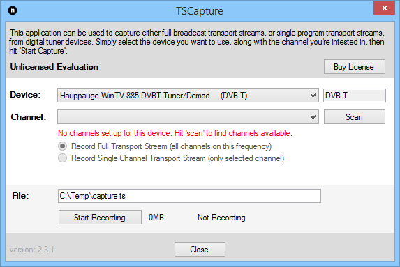 DEVNZ TSCapture v3.0.0 数字电视广播捕获工具