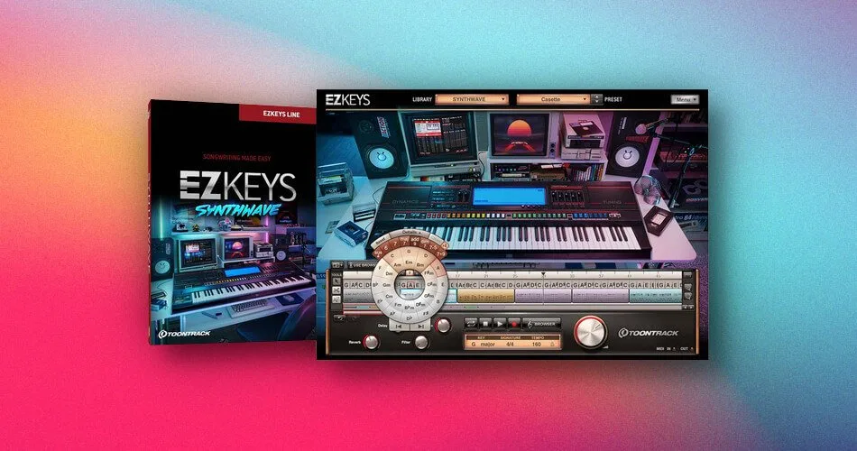 Toontrack EZkeys Synthwave v1.0.0 复古效果创作合成器