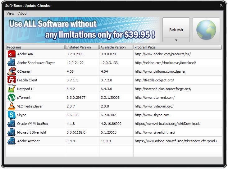 Soft4Boost Update Checker v9.8.7.941 软件更新检测工具