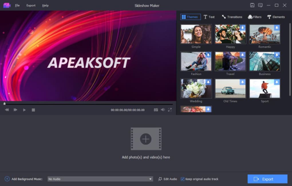 Apeaksoft Slideshow Maker v1.0.56 幻灯片制作软件