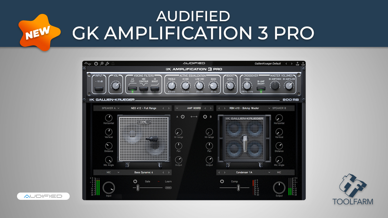 Audified GK Amplification 3 Pro v3.1.2 低音放大器插件