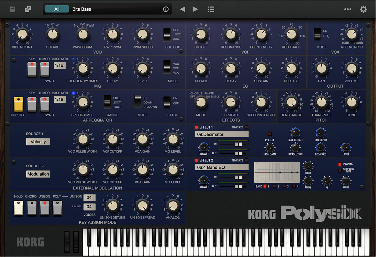 KORG Polysix v2.4.3 经典模拟合成器