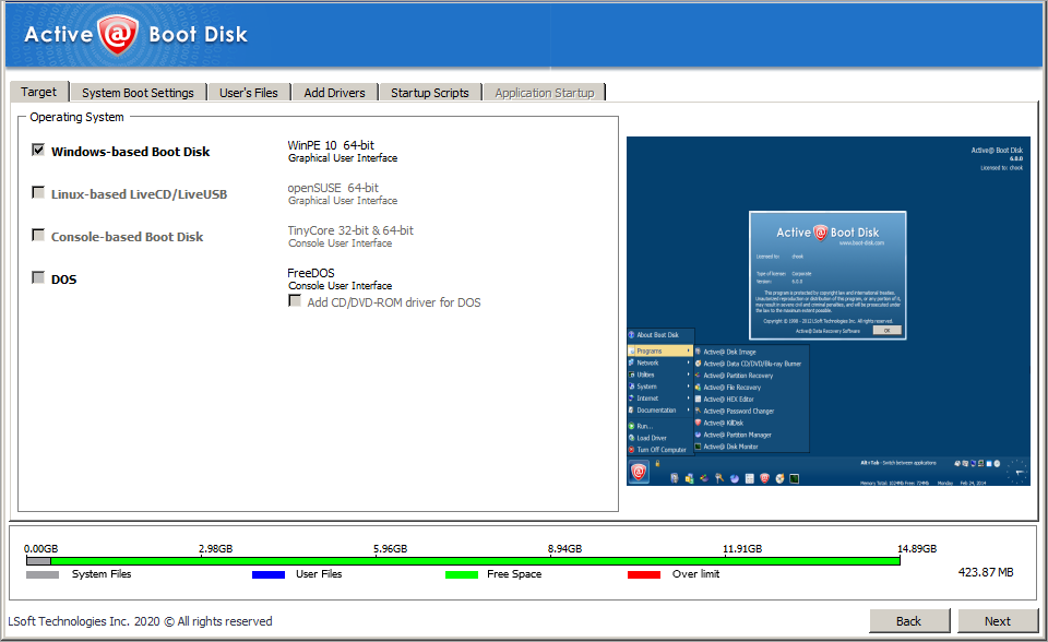 Active Boot Disk v24.0 系统故障修复工具