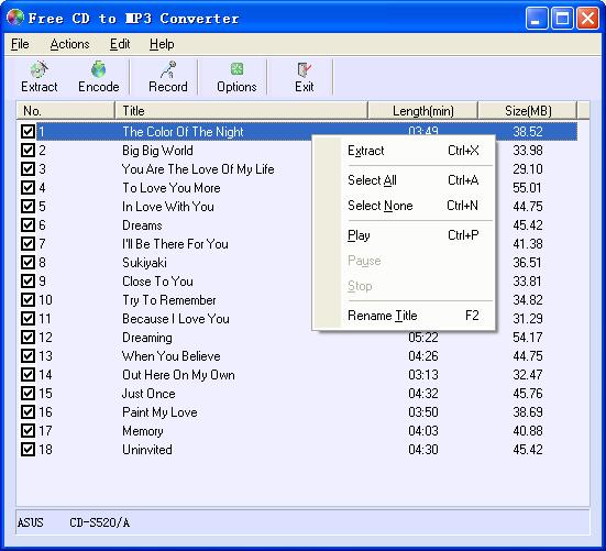 Free CD to MP3 Converter v5.1 CD到MP3转换器