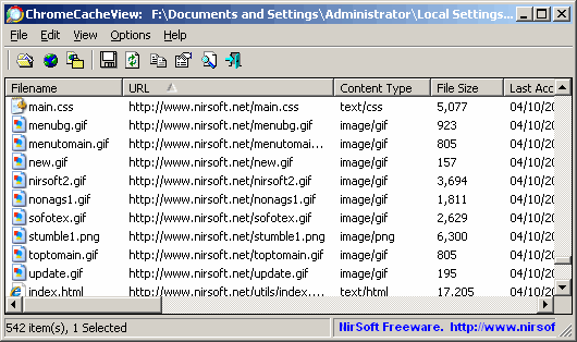 ChromeCacheView v2.47 浏览器缓存查看器