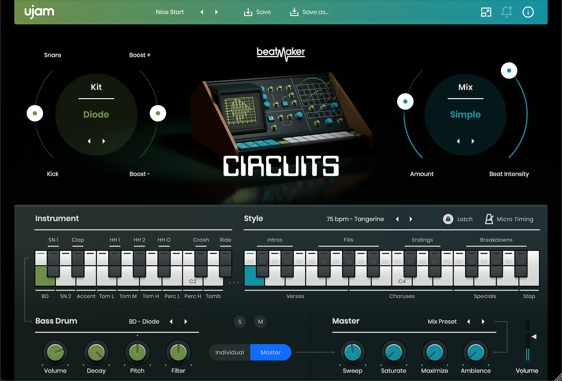 UJAM Beatmaker CIRCUITS v2.3.1 经典鼓机乐器插件