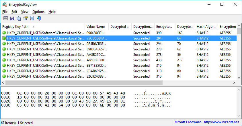 EncryptedRegView v1.05 解密注册表中存储DPAPI数据工具