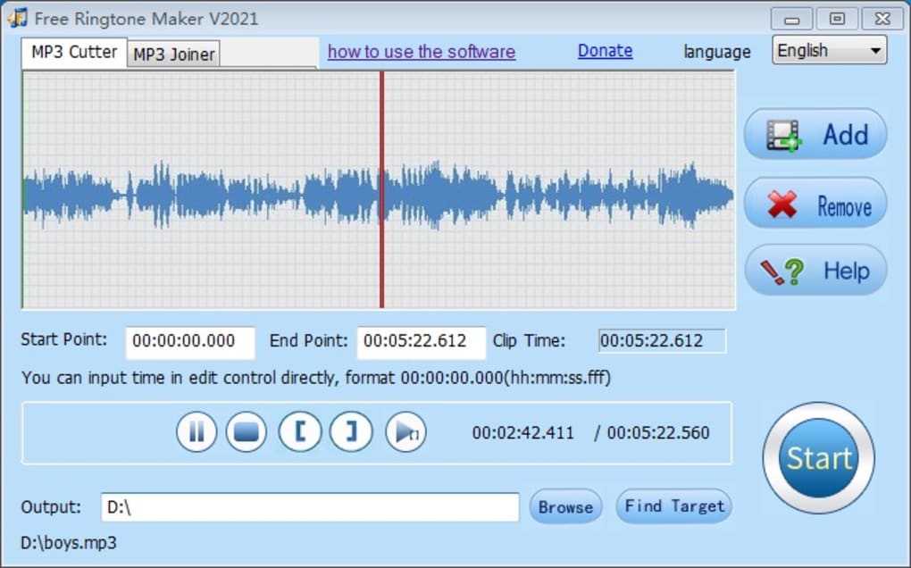 Free Ringtone Maker v2.5.0.3223 + Portable 免费铃声制作工具