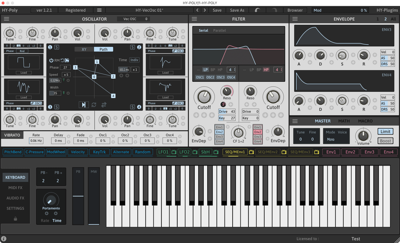 HY-Plugins HY-POLY v1.4.6 减法型复音合成器