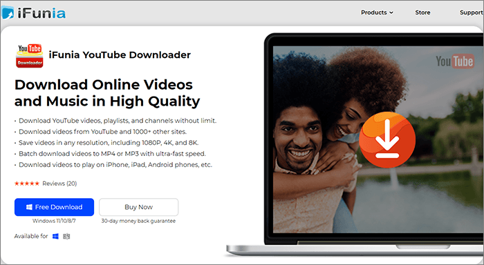 iFunia YouTube Downloader v2.1.0 Twitter和其他1000+网站平台下载工具