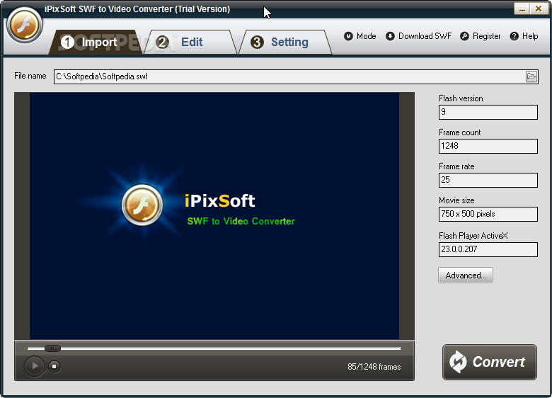 iPixSoft SWF to Video Converter v5.1.0 Flash转换器