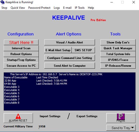 PB Software KeepAlive Pro v21.3.0 邮件通知和进程监控工具