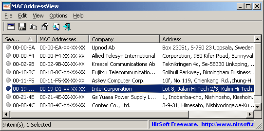 MACAddressView v1.48 MAC地址查询工具