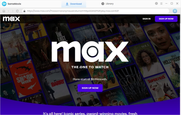 SameMovie HBOMax Video Downloader v1.0.8 HBOMax视频下载软件
