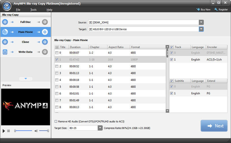 AnyMP4 Blu-ray Copy Platinum v7.3.6 蓝光光盘复制软件