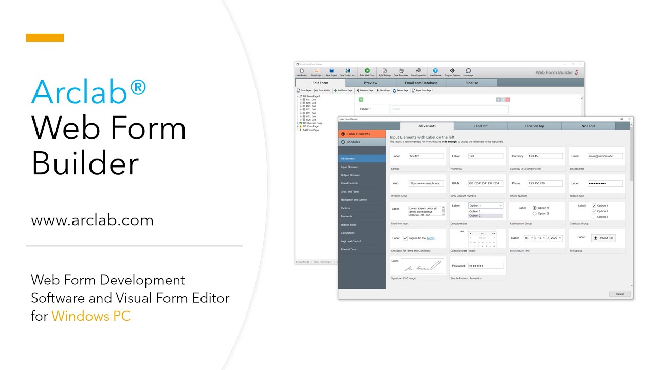 Arclab Web Form Builder v5.5.11 Visual HTML/PHP表单编辑器