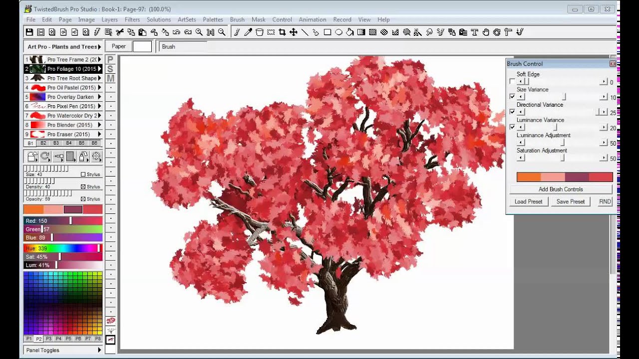 TwistedBrush Tree Studio v5.05 2D树木创作软件