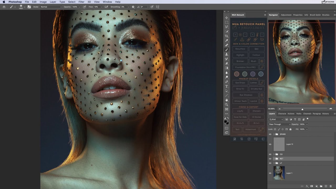 M.U.A Retouch Panel for Adobe Photoshop v1.0.1 美容修饰插件