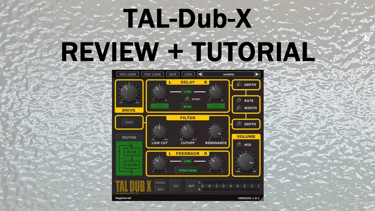 Togu Audio Line TAL-Dub-X v2.1.0 延迟效果插件