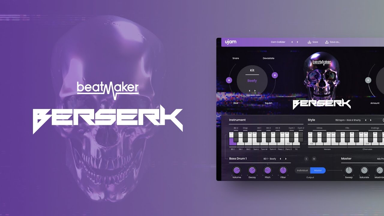 uJAM Beatmaker BERSERK v2.3.1 电子音乐乐器插件