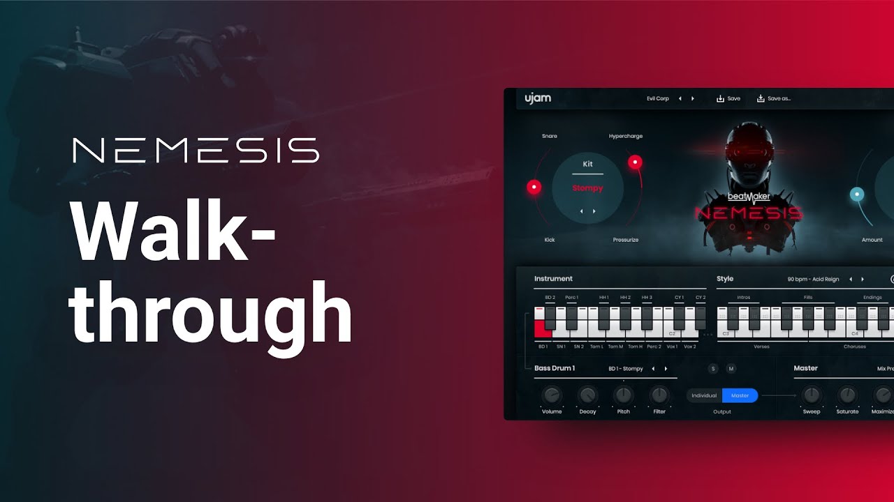 uJAM Beatmaker NEMESIS v2.3.1 虚拟鼓机插件