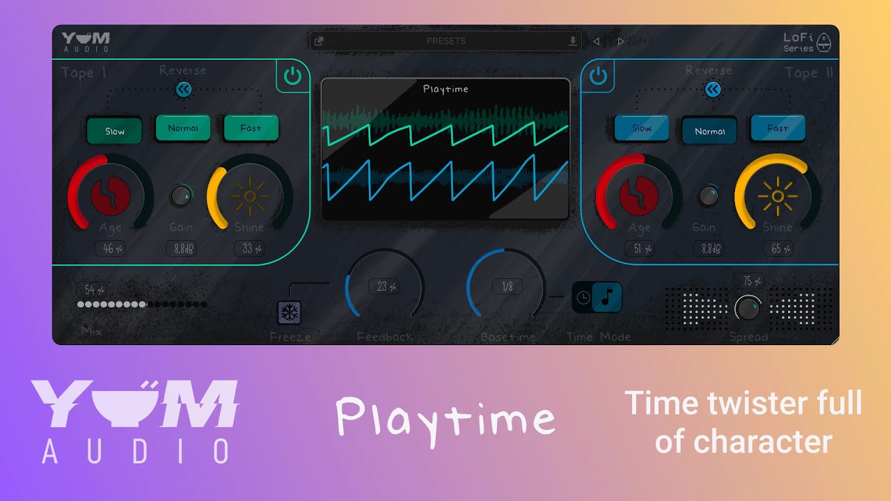 Yum Audio LoFi Playtime v1.7.2 模拟老式游戏机和玩具音色插件