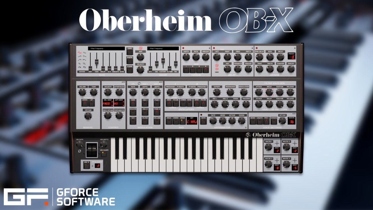 GForce Oberheim OB-X v1.0.1 80年代合成器插件