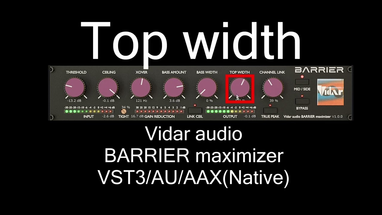 Vidar Audio BARRIER Maximizer v2.6.0 音频最大化器插件