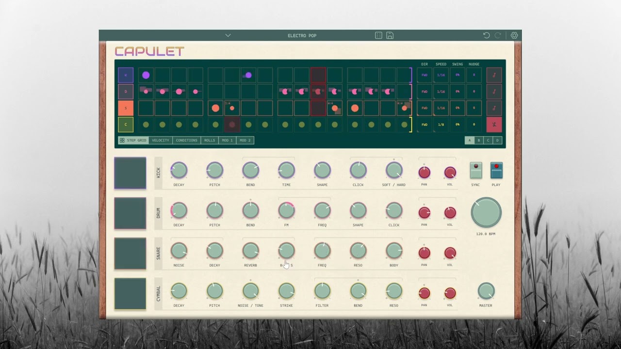 Reel Audio Instruments Capulet v1.1.1 鼓合成器和步进音序器插件