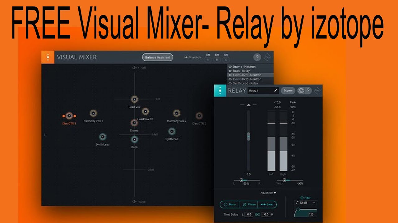 iZotope Relay v1.4.0 智能辅助混音插件