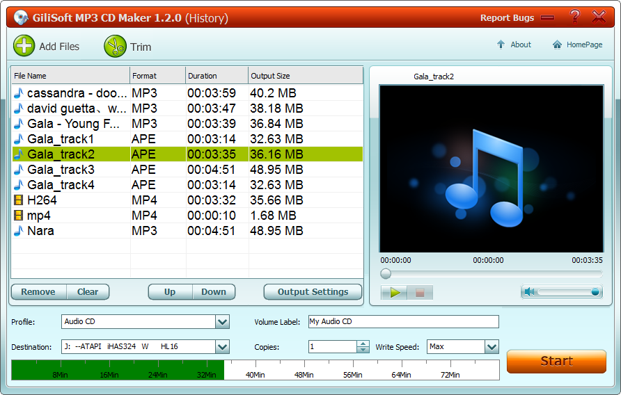 GiliSoft MP3 CD Maker v9.5 音频光盘制作软件