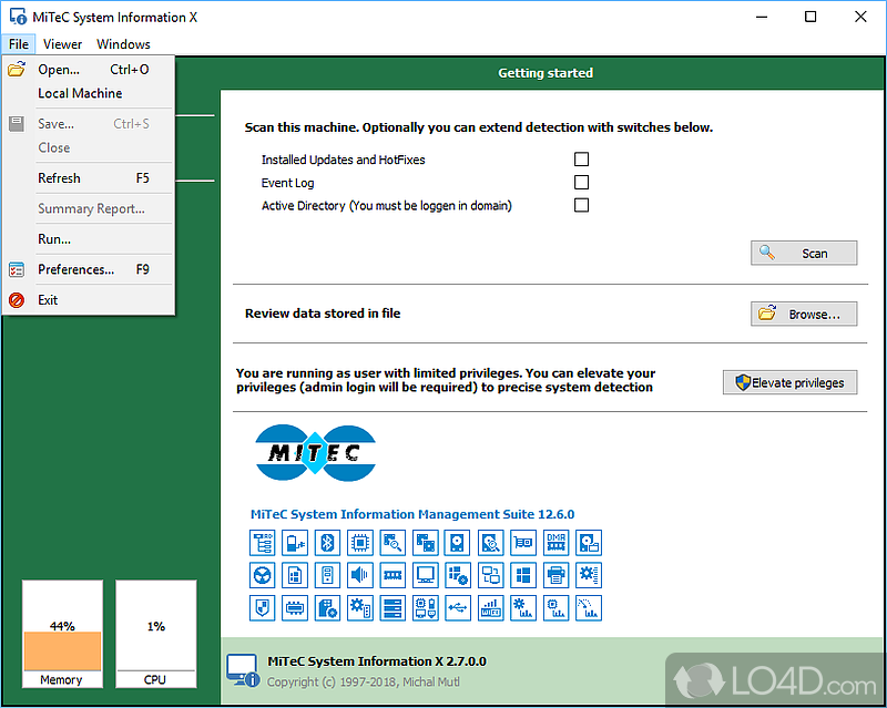 MiTeC System Information X v5.0.0 检查系统配置工具