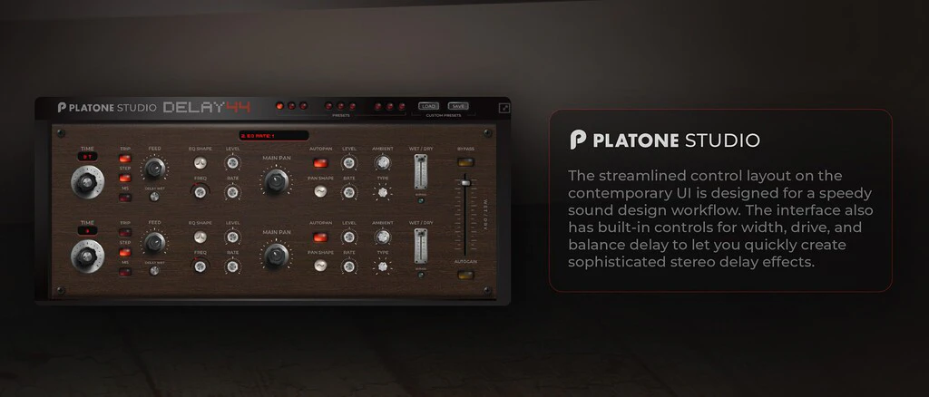 Platone Studio Delay44 v1.0.0 两种音频延迟效果插件