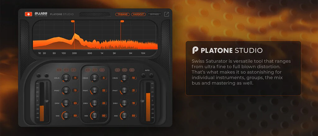 Platone Studio Swiss Saturator v1.0.0 音频饱和器插件