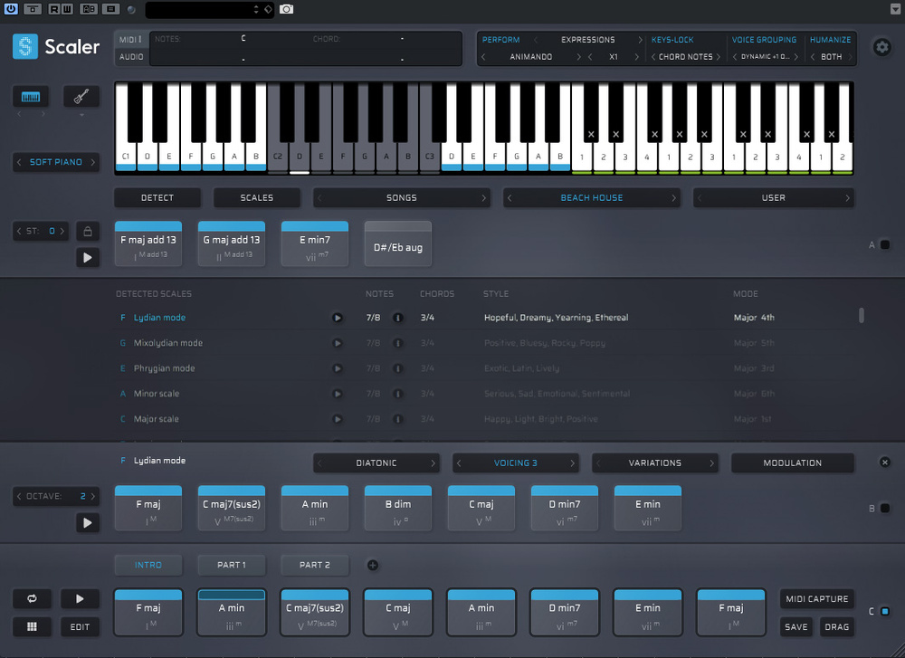 Plugin Boutique Scaler 2 v2.9.0 MIDI和音频检测插件