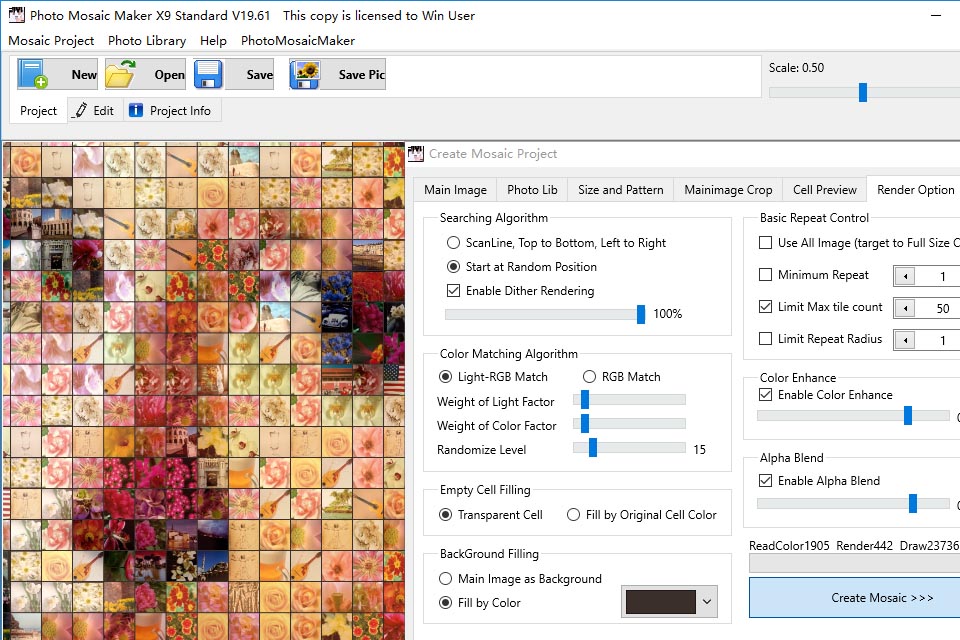 Photo Mosaic Maker X9 Standard v19.61 照片马赛克设计软件